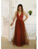 Rust Jersey Convertible Bridesmaid Dress